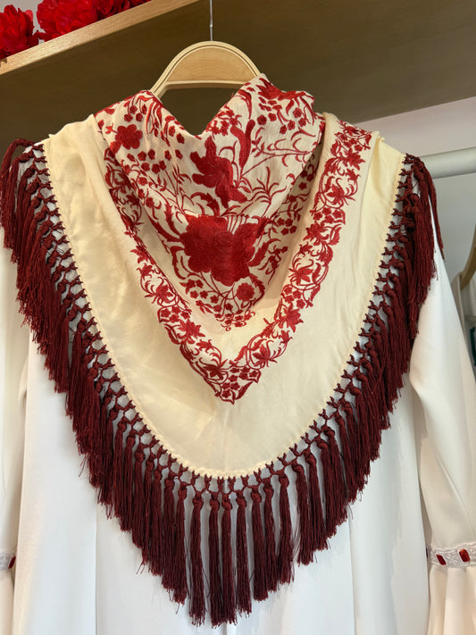 MANTONCILLO BICOLOR TEJA / BEIGE