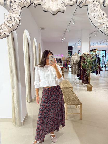 FALDA ESTAMPADA FRUNCIDITOS
