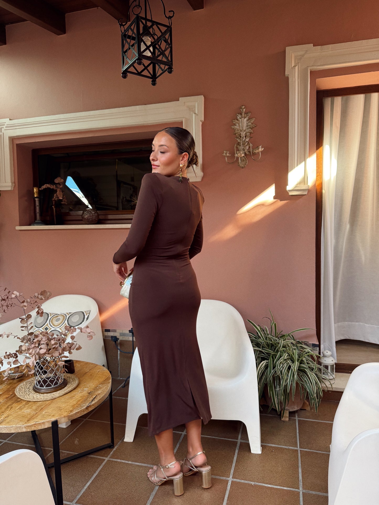 VESTIDO CELINE MARRÓN