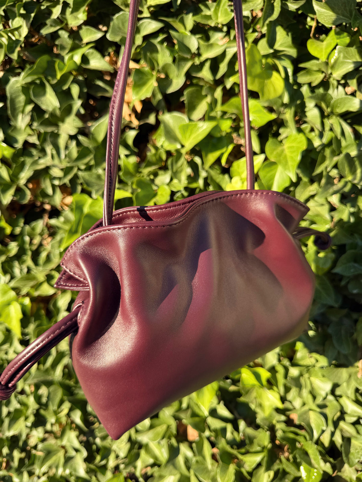 BOLSO ANTE BERENJENA PIEL