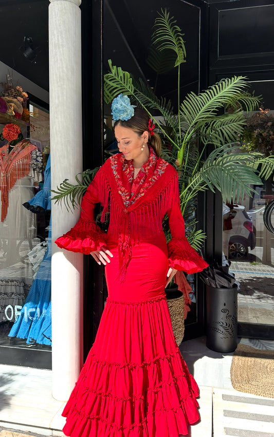 VESTIDO CANASTERO ROJO