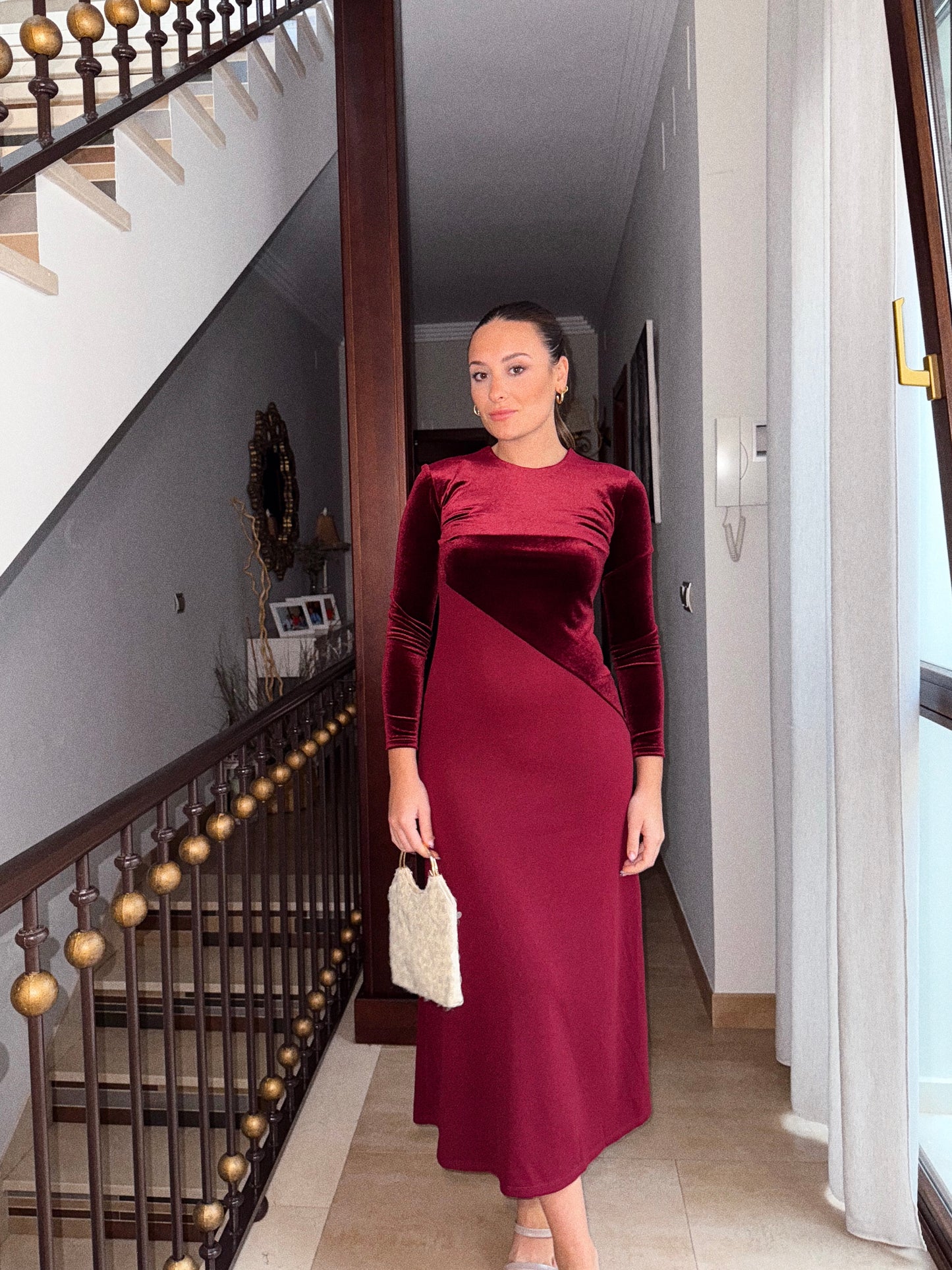 VESTIDO LUISA BURDEOS