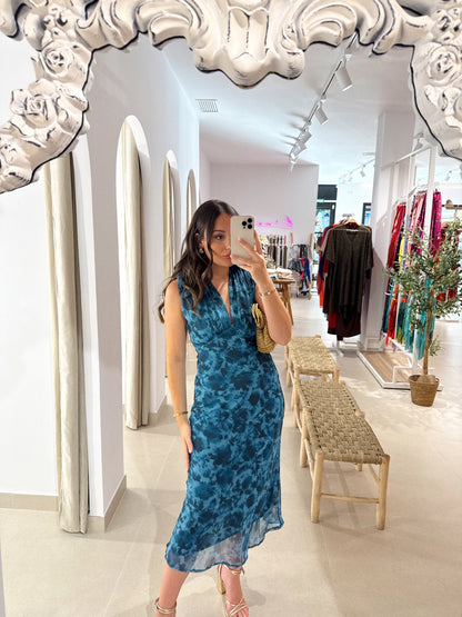 VESTIDO CADELL ESTAMPADO AZUL