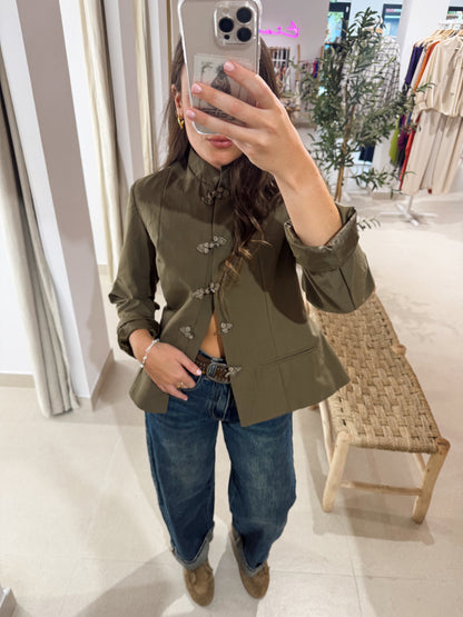 CHAQUETA ASÍA VERDE TOPO