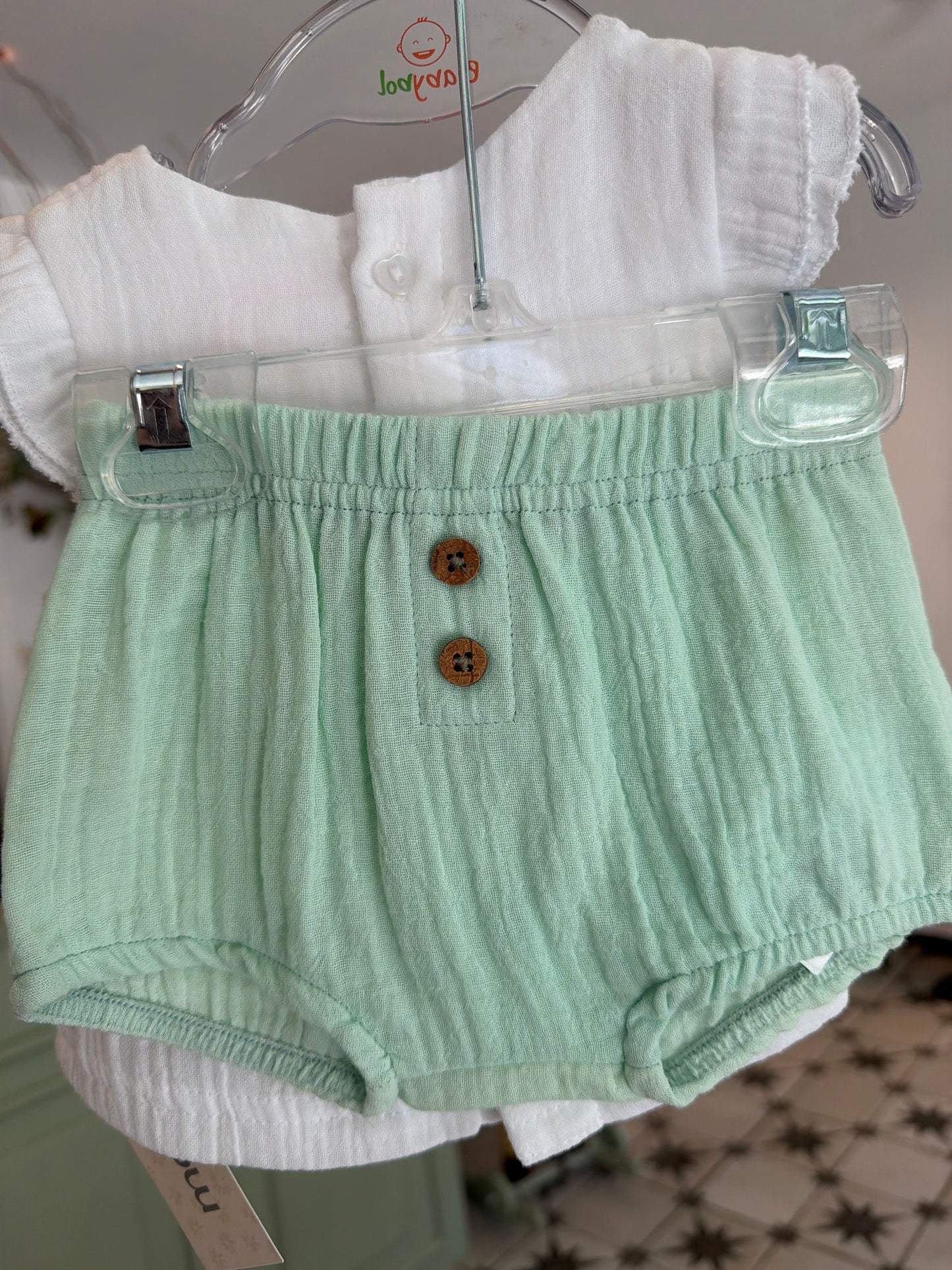 Conjunto verde agua