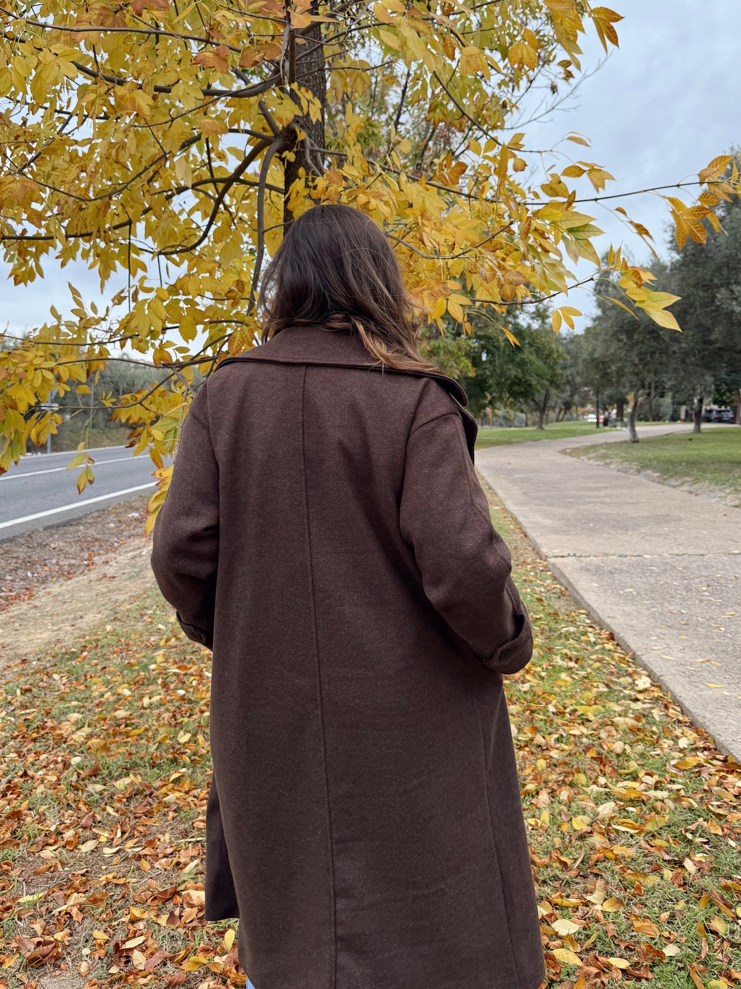 ABRIGO PAÑO MARRÓN LEONORA