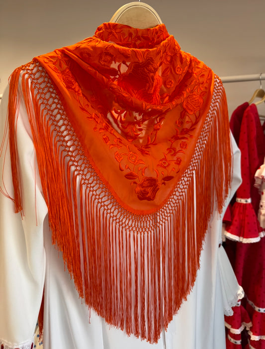 MANTONCILLO GASA LISO NARANJA