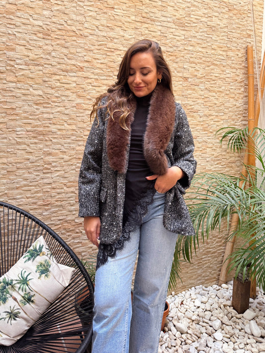 BLAZER ABRIGO CUELLO PELOS