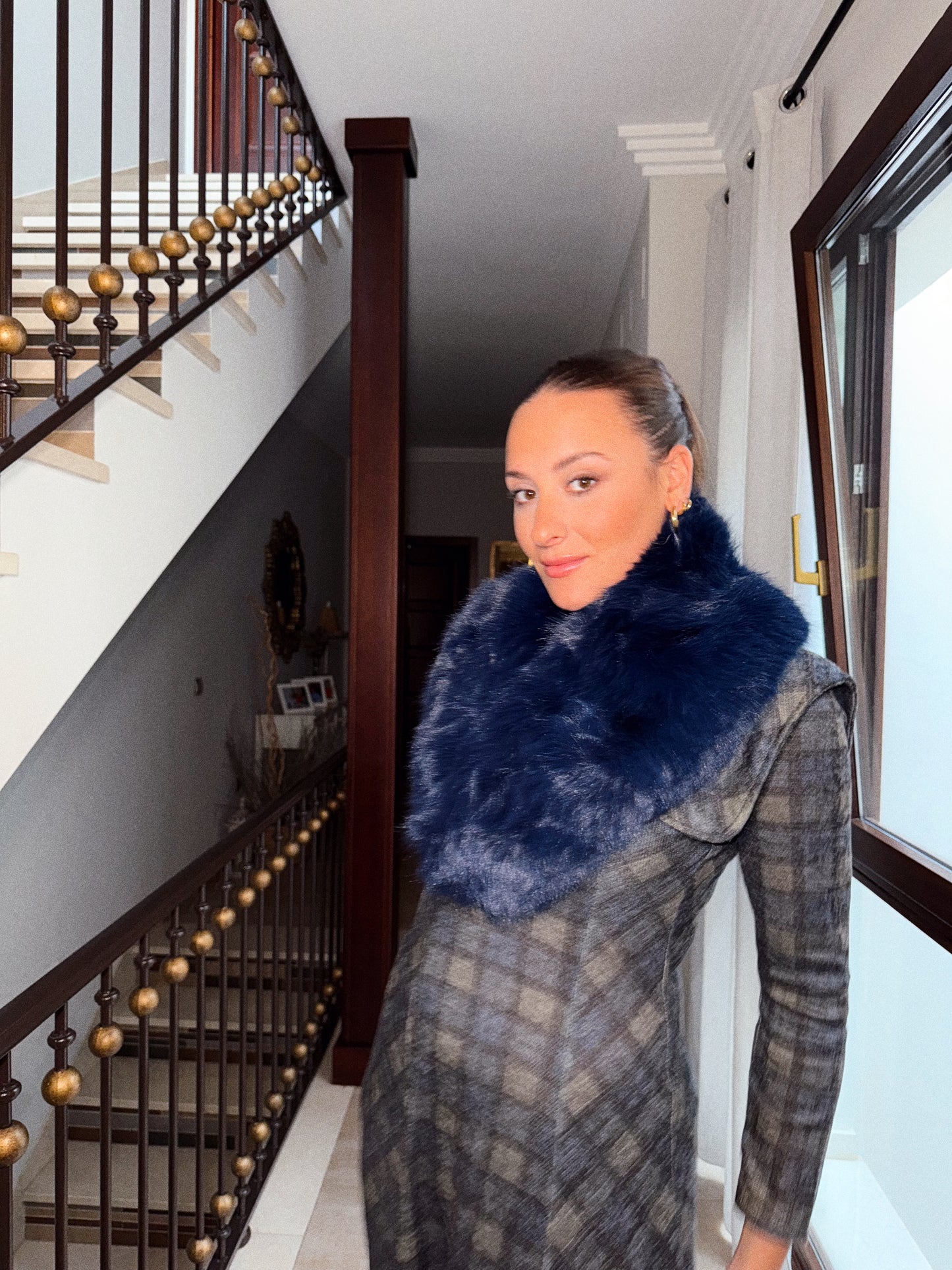 CUELLO PELOS SINTÉTICO AZUL