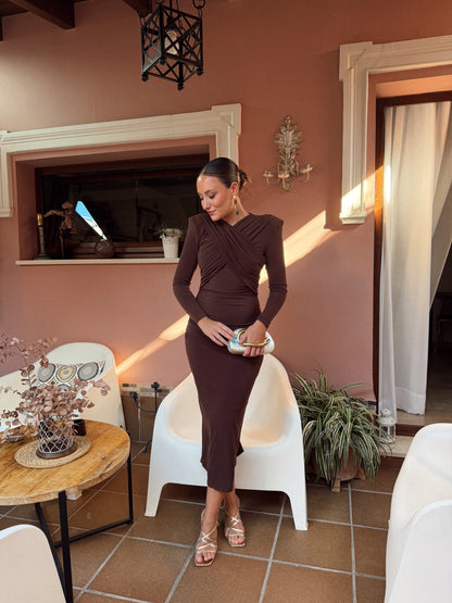 VESTIDO CELINE MARRÓN