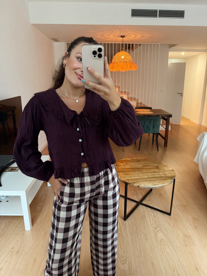 CAMISA BABY BERENJENA