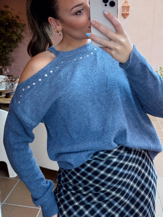 JERSEY HOMBRO TACHUELAS AZUL