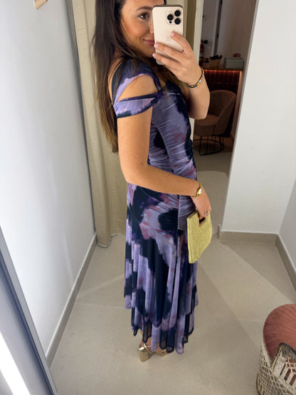 VESTIDO PÚRPURA TULL