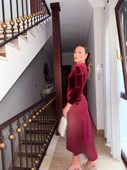 VESTIDO LUISA BURDEOS