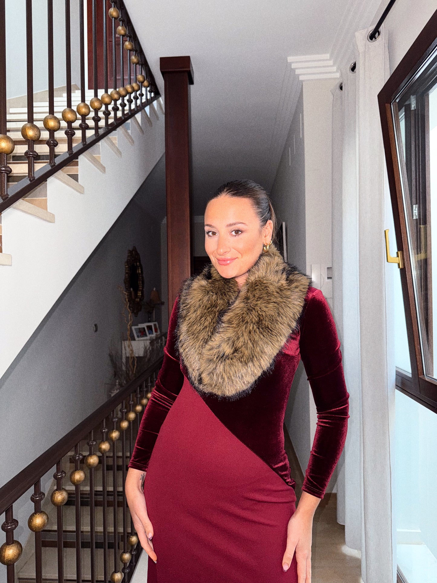 VESTIDO LUISA BURDEOS