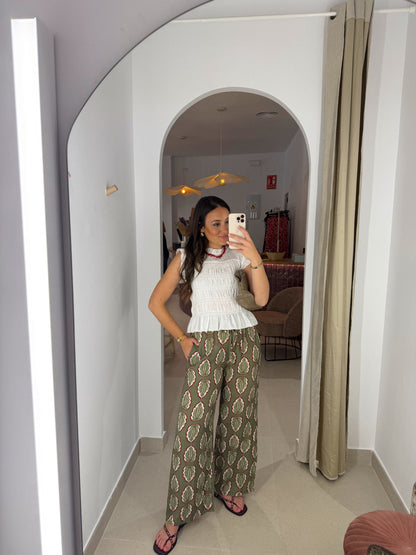 PANTALÓN LINO ESTAMPADO