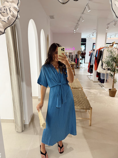 VESTIDO NUDO DENIM