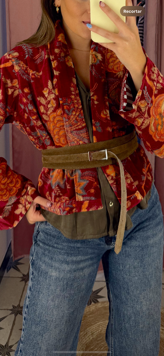 CINTURÓN FAJÍN MARRÓN CLARO