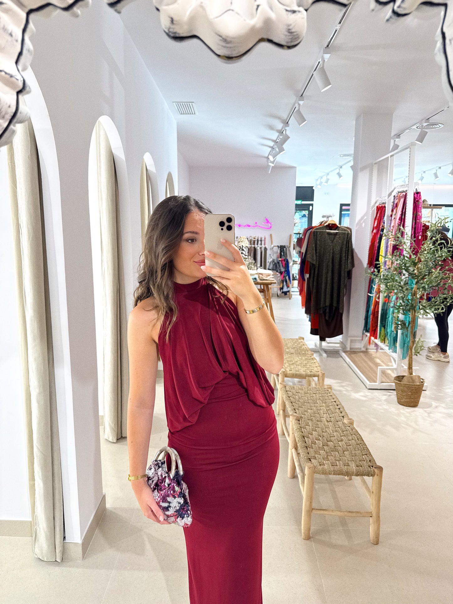 VESTIDO SCARLETT BURDEOS