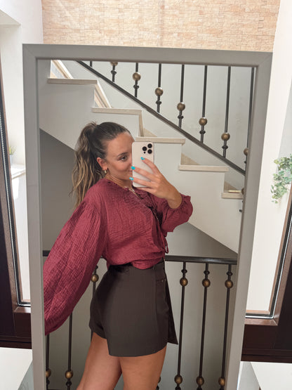FALDA PANTALÓN CHOCOLATE