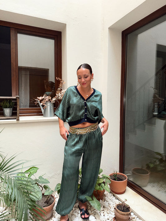 PANTALÓN PUÑO LINE SATÉN