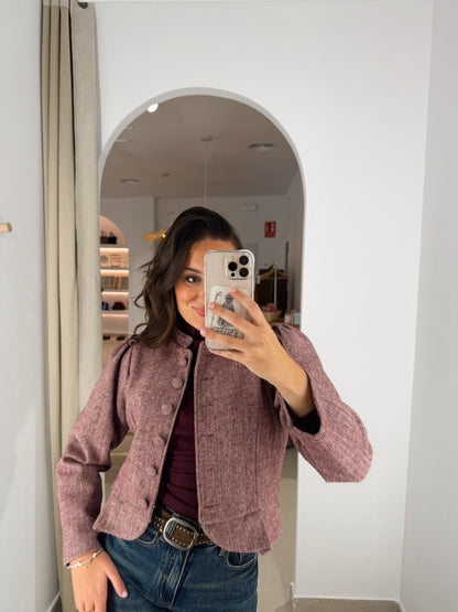 CHAQUETA TERESA BURDEOS