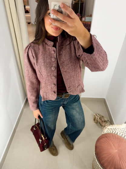 CHAQUETA TERESA BURDEOS