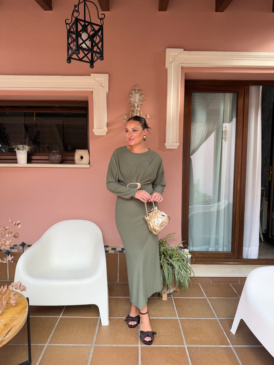 VESTIDO APLIQUE VERDE