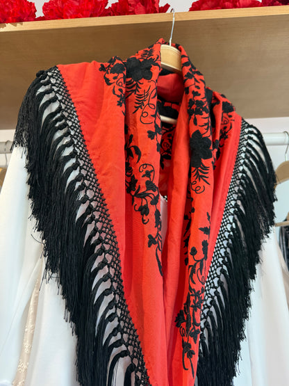 MANTONCILLO BICOLOR NARANJA CALDERA/ NEGRO