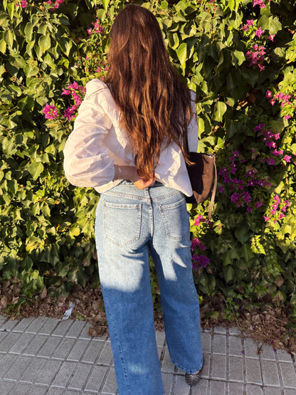 JEANS WIDE LEG DOBLE CINTURA
