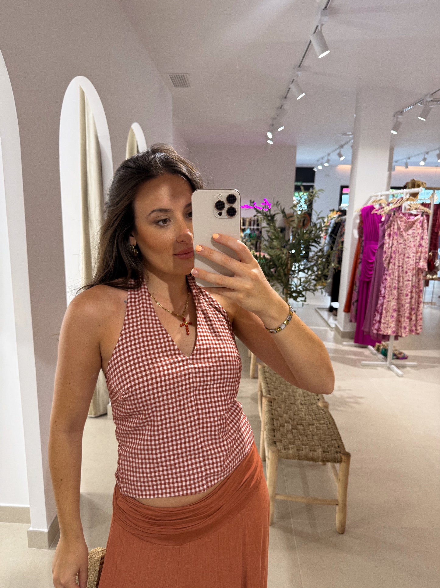 TOP ALARA VICHY TEJA