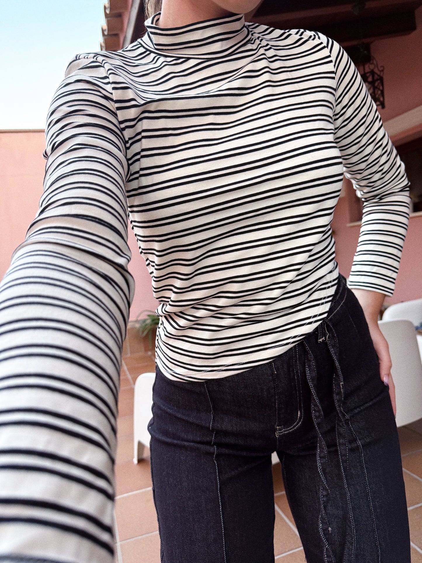 CAMISETA ASIMETRICA RAYAS