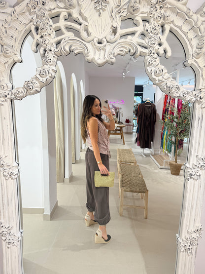 PANTALÓN BASIC PUÑO MARRÓN