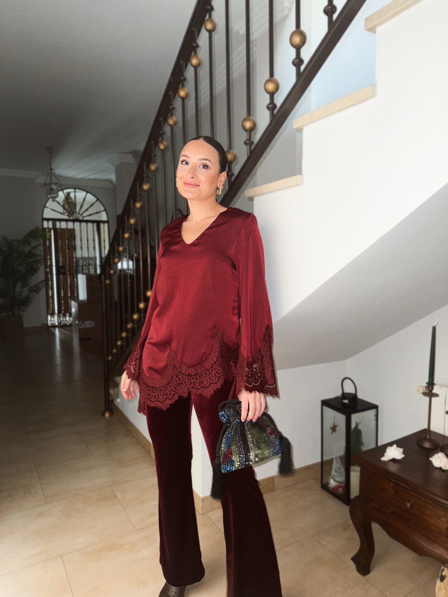 PANTALÓN TERCIOPELO BURDEOS