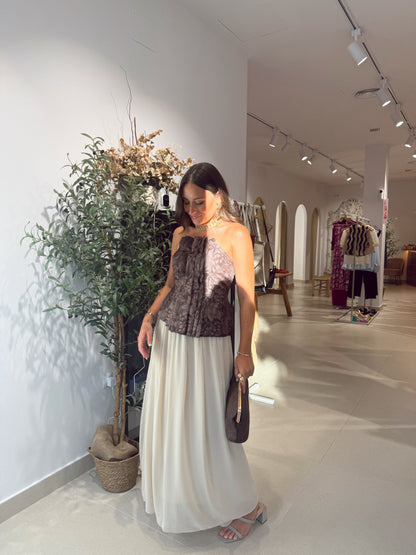 CONJUNTO CATA BEIGE/MARRON