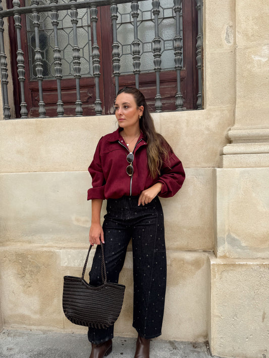 JEANS BARREL VINTAGE TACHUELAS