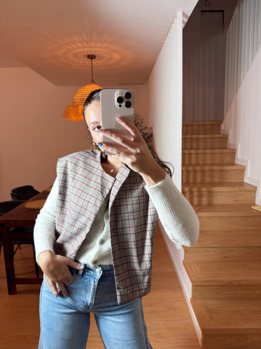 CHALECO BOMBER CUADROS