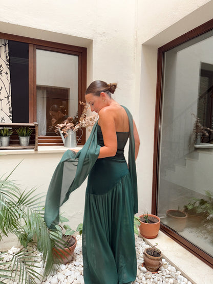 VESTIDO DIANA VERDE BOTELLA