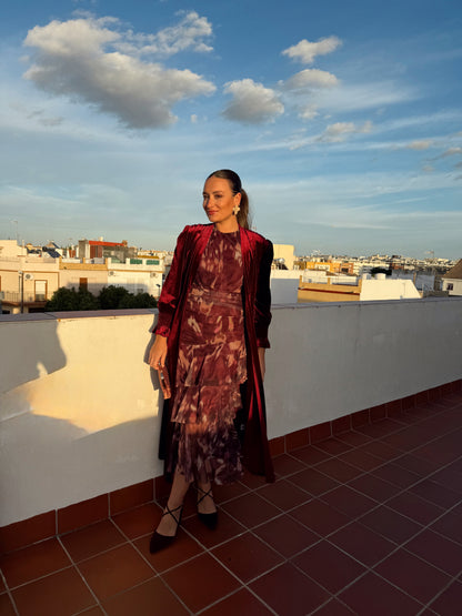 KAFTANE TERCIOPELO BURDEOS