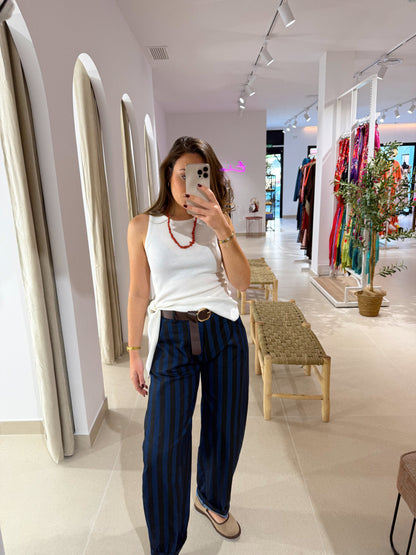 PANTALÓN BARREL DENIM RAYAS