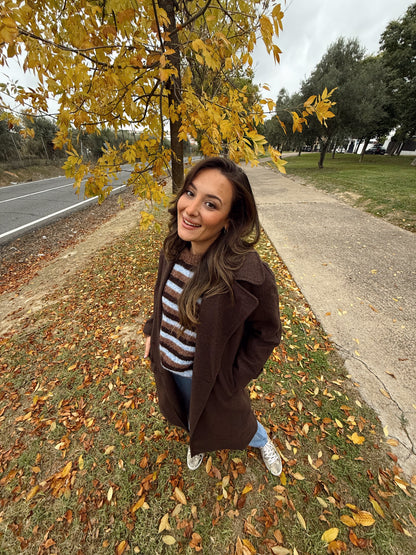 ABRIGO PAÑO MARRÓN LEONORA