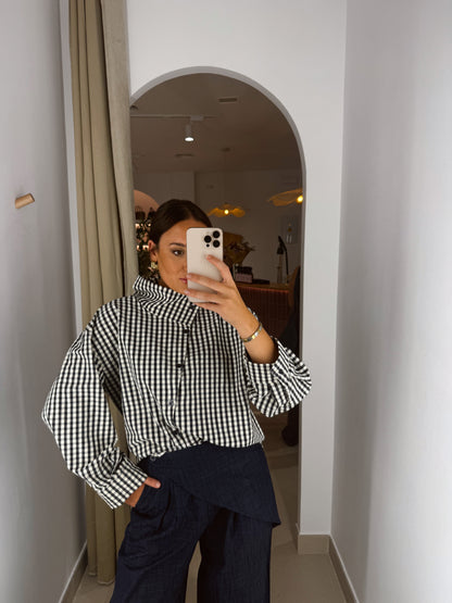 BLUSA CARMINA VICHY AZUL
