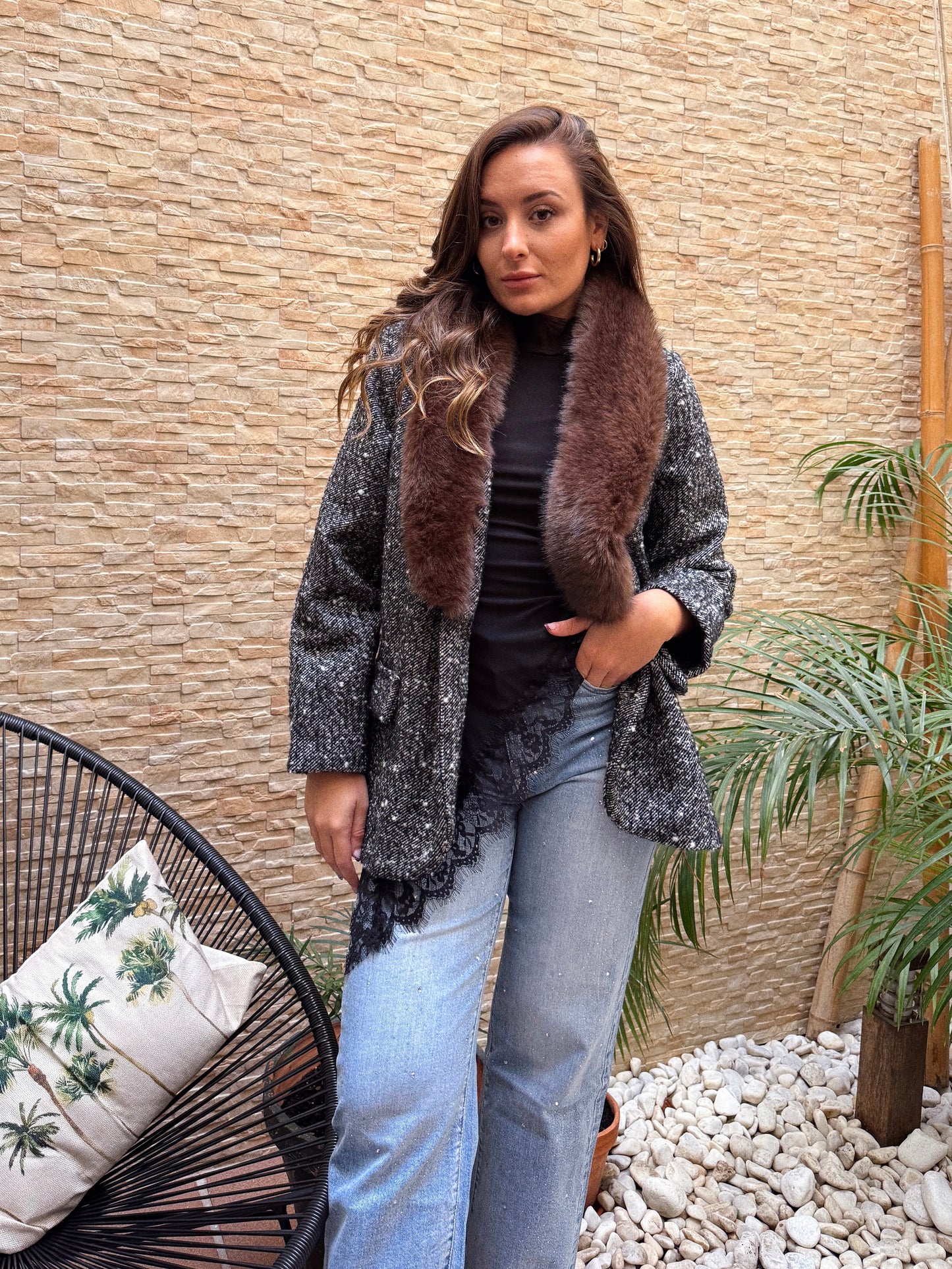 BLAZER ABRIGO CUELLO PELOS