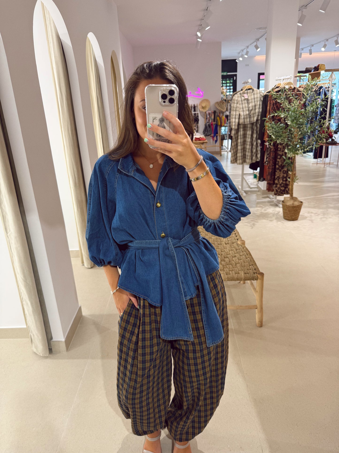 CAMISA ABULLONADA DENIM