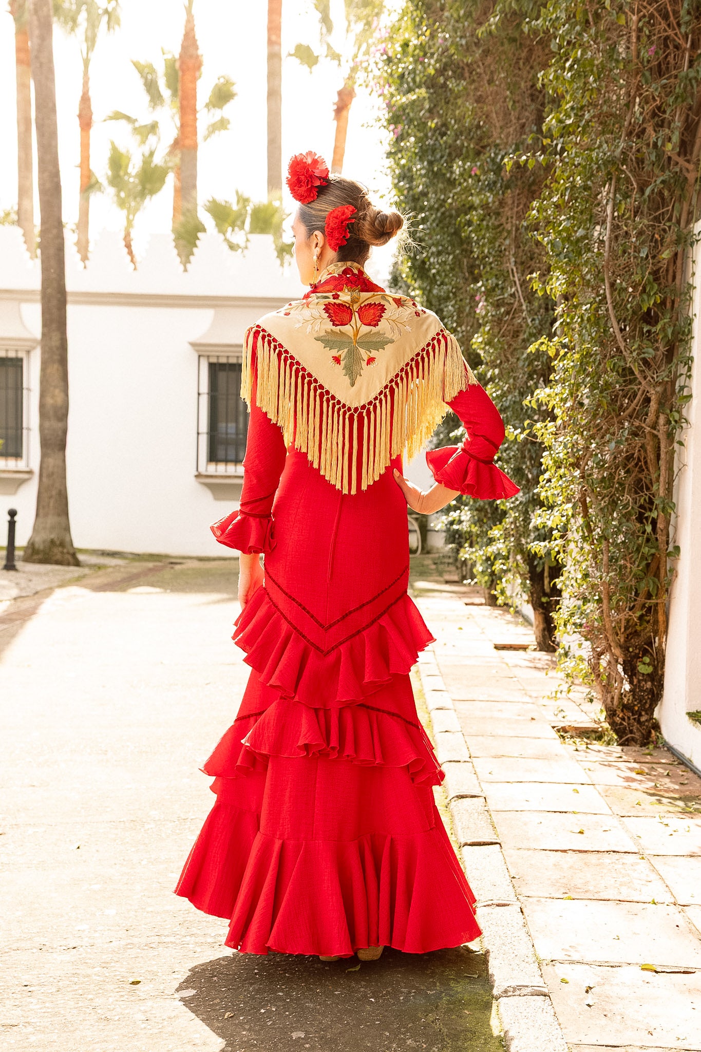 VESTIDO ROMINA ROJO CINTA ROJA