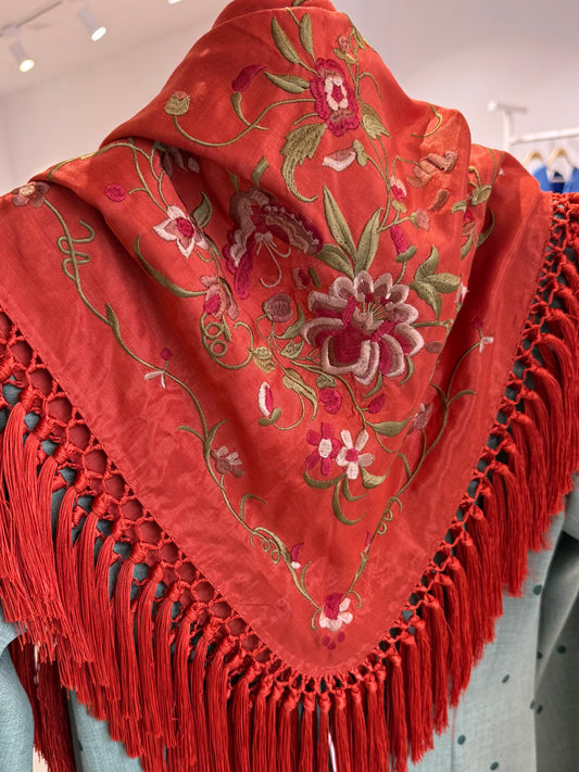 MANTÓN CUADRADO TEJA