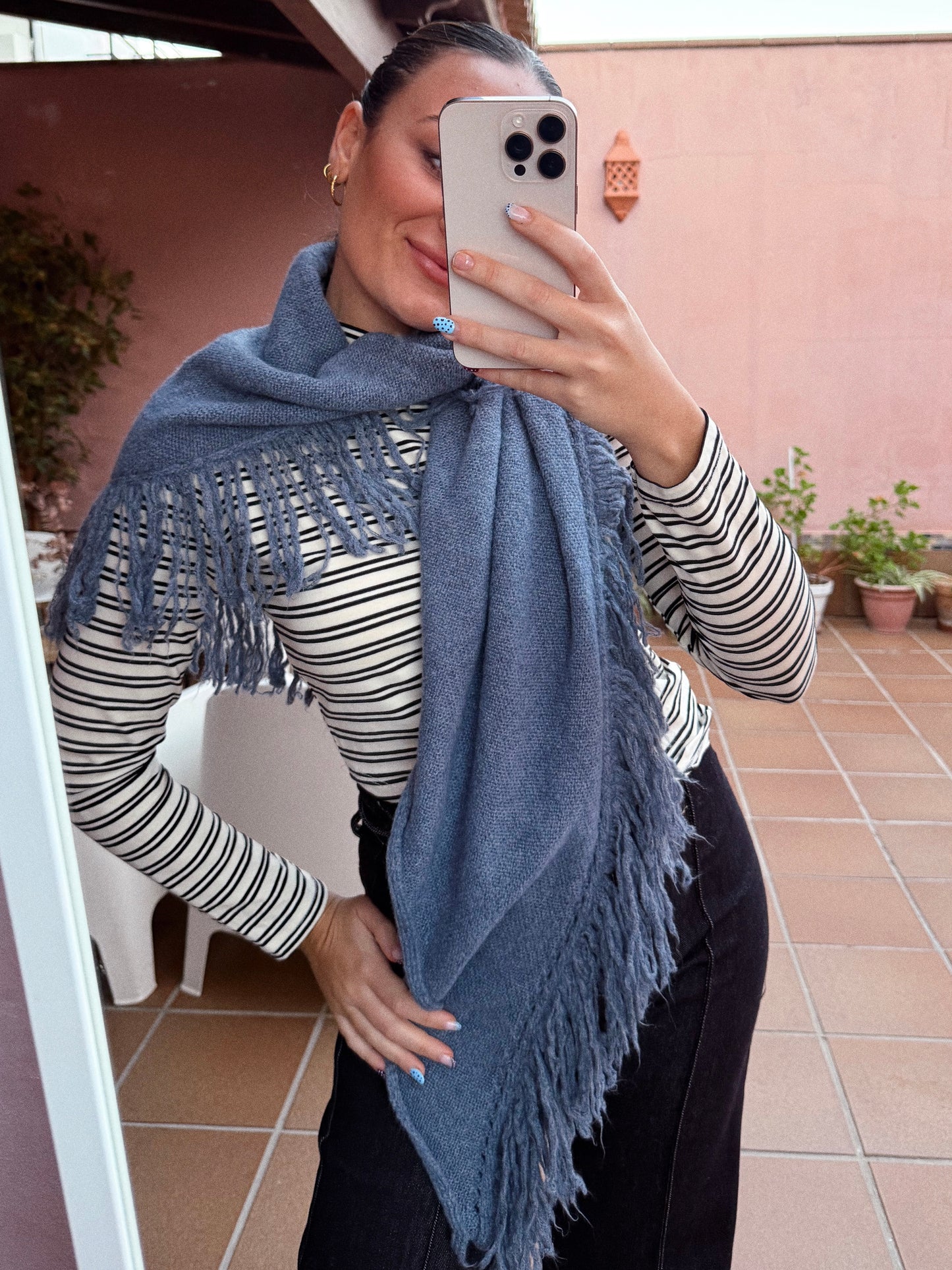 CAPA LANA AZUL VAQUERO