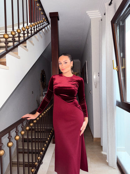 VESTIDO LUISA BURDEOS