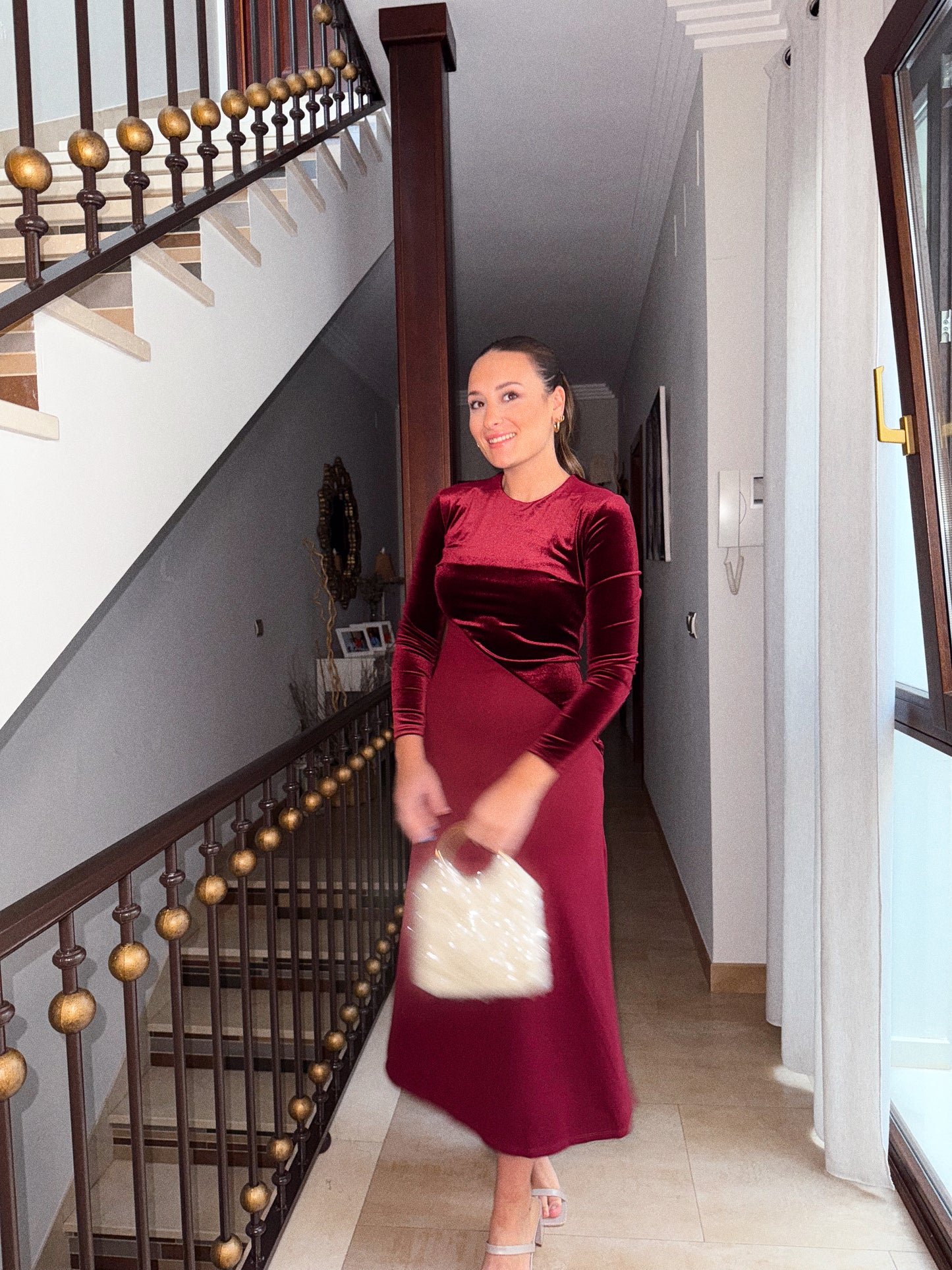 VESTIDO LUISA BURDEOS