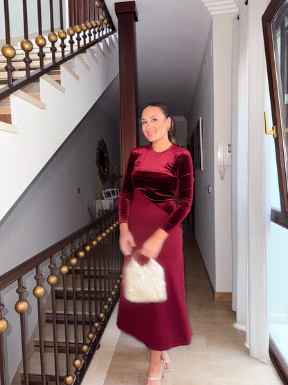 VESTIDO LUISA BURDEOS